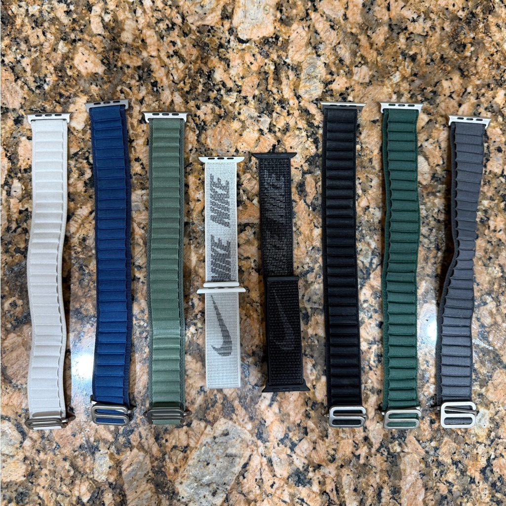 Apple Watch Ultra 1 49mm Titanium 8 Bands Included